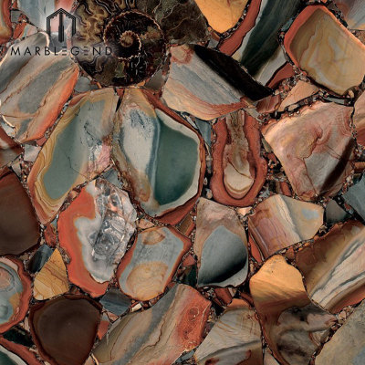Piedras semipreciosas Desert Jasper Classic Jasper Precioustone Slabs Tiles