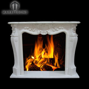 New Style Indoor Natural Stone Wood Burning Stove Fireplace surround Mantel