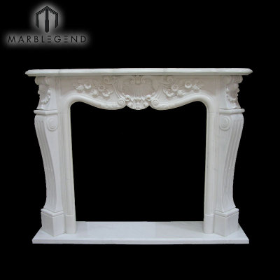 New Style Indoor Natural Stone Wood Burning Stove Fireplace surround Mantel