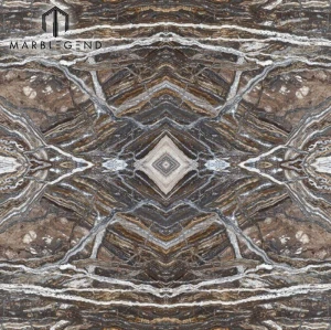 عروق كتب Traveronyx Macchia Aperta بني Onyx Slab حائط مميز
