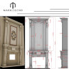 PFM Hand Made Indoor Two-Tier Freestanding Natural Marble Fireplace Mantel