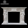 Hand Sexy Nude Women Carved Sculpture Marble Stone Fireplace Mantel