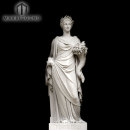 Jardín occidental estilo estatua Venus mármol blanco escultura con flores