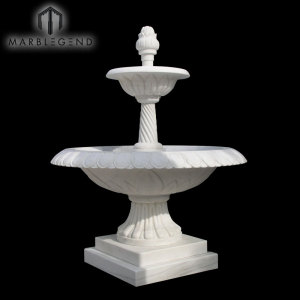 Life Middle Size Decorative Outdoor Garden White Marble Water Fountain