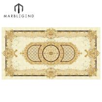 Rectangle Marble Waterjet Big Medallion Royal Design for villa