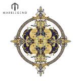 Custom Majlis Design Round Waterjet Blue Marble Medallion Tile Lowes