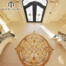 Custom Waterjet Round Floor Medallion Design mármol árabe Majlis embutido