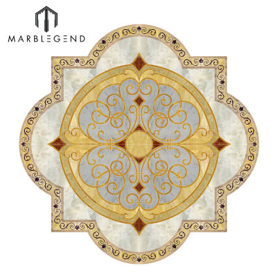 Custom New Pattern Design Foyer Marble Floor Medallion