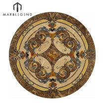Vernazza Series Round Marble Inlay Marble Floor Medallion Tile For Sale