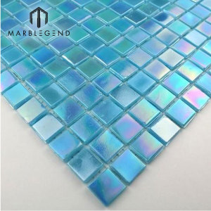 Top rated China swimming pool mosaic tiles suppliers wholesale best price ice jade iridescent glass mosaic tile backsplash mosaic bathroom wall tiles
