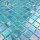 Teja de mosaico de cristal azul del mosaico de cristal del diseño de China para la piscina