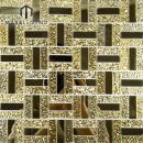 Azulejo elegante de la pared del espejo del mosaico del cristal de oro de lujo del diseño