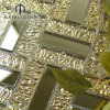 Chic Design Luxury Golden Crystal Glass Mosaic Mirror Wall Tile