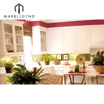 Chic Design Luxury Golden Crystal Glass Mosaic Mirror Wall Tile