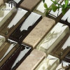 Natural Stone Marble And Glass Mix Mosaic Tile Sheets Interlocking Backsplash Tile