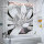 Картина белого цветка мозаики искусства стеклянной ванной комнаты нутряной стены стены PFM изготовленная на заказ