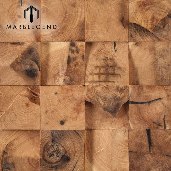 Древний коричневый цвет дерева мозаика настенная плитка античный колониальный