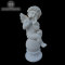 Awesome Hand Carved Sculpture Vivid Angel White Marble Statue