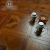 Lobby Flower Tiles Design Walnut Laminate Wood Inlay Parquet Flooring