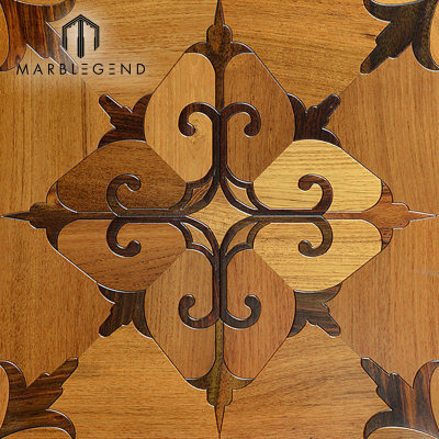 Rhombus Design Marquetry Wood Inlay Suelos de parquet de madera maciza