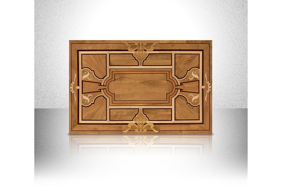 Classic Rectangle Carpet Engineered Pattern Wood Floor Inlay