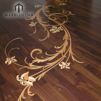 Hot Sale Art Work Engineered Medallion Decorative Villa Flooring Wood Floor Inlay