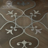 Elegant Western Style Metal Inlay Wood Inlay Parquet Flooring Tiles