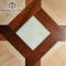 Rhombus Diamond Shaped Design Onyx Marble Wood Inlay Flooring Tile