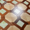 Rhombus Diamond Shaped Design Onyx Marble Wood Inlay Flooring Tile