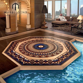 Decorative Home 3D Flooring Wood Floor Inlay Medallion