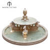 Indoor decoration use marble water fountain with horse statue