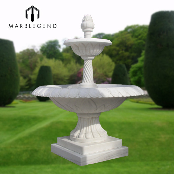 Small Garden Decoration White Marble Water Fountain