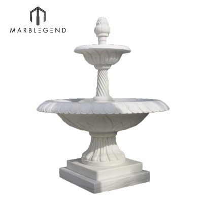 Small Garden Decoration White Marble Water Fountain