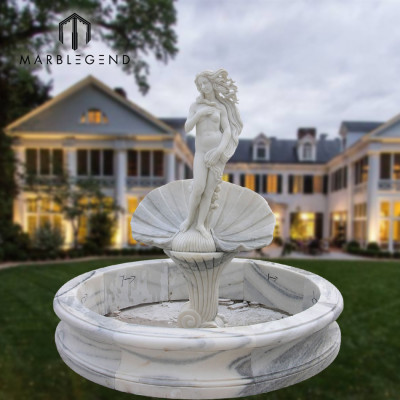 Индивидуальный размер русалка статуя сад фонтан для наружного украшения
