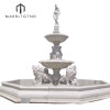 High quality Large outdoor lion and figure statue marble water fountain