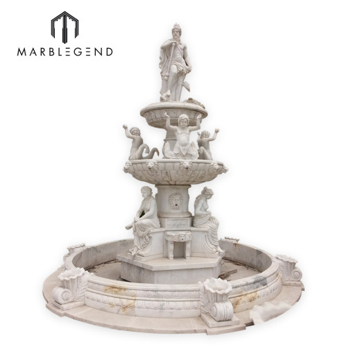 Открытый украшения большая статуя мраморный фонтан на продажу