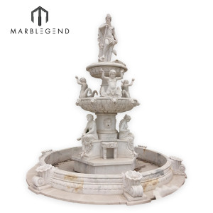 Outdoor decoration large statue marble water fountain for sale
