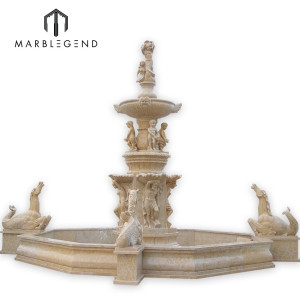 Classical Outdoor Stone Carving Marble Water Fountain For Garden Decoration