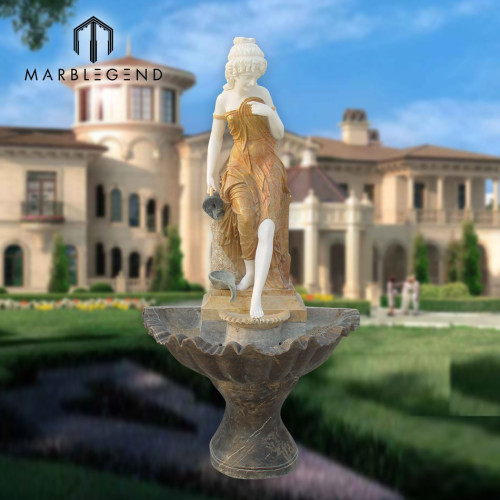 Custom indoor or outdoor hand carved woman statue marble fountain sculpture lady statue water fountain