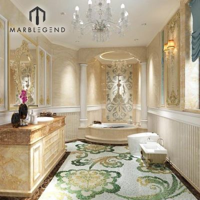 Роскошный интерьер ванной комнаты проекта 3D дизайн услуги