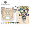 Complex waterjet medallion marble flooring 3D design