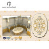Complex waterjet medallion marble flooring 3D design