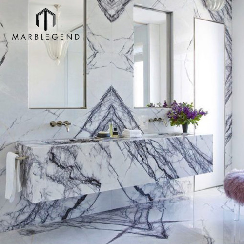 Home decoration Turkey Milas Lilac white Marble Slabs