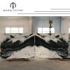 Bookmatch Featured Wall Pattern in Panda White Marble Tiles