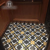 Luxury style flooring design brass inlay waterjet Mosaic Tile