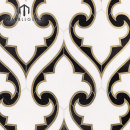 Azulejo de mosaico waterjet con incrustaciones de latón de estilo de lujo para cocina