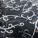 Nero marquina 24X24 mármol con azulejo de mosaico de chorro de agua de acero inoxidable