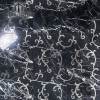 Nero marquina 24X24 marble with stainless steel waterjet mosaic tile