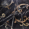 Nero marquina 24X24 marble with stainless steel waterjet mosaic tile