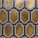 PFM decoración de paredes interiores inara strathmore azulejo de mosaico de chorro de agua de latón y mármol